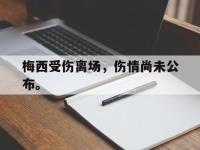 爱游戏平台登录入口-梅西受伤离场，伤情尚未公布。